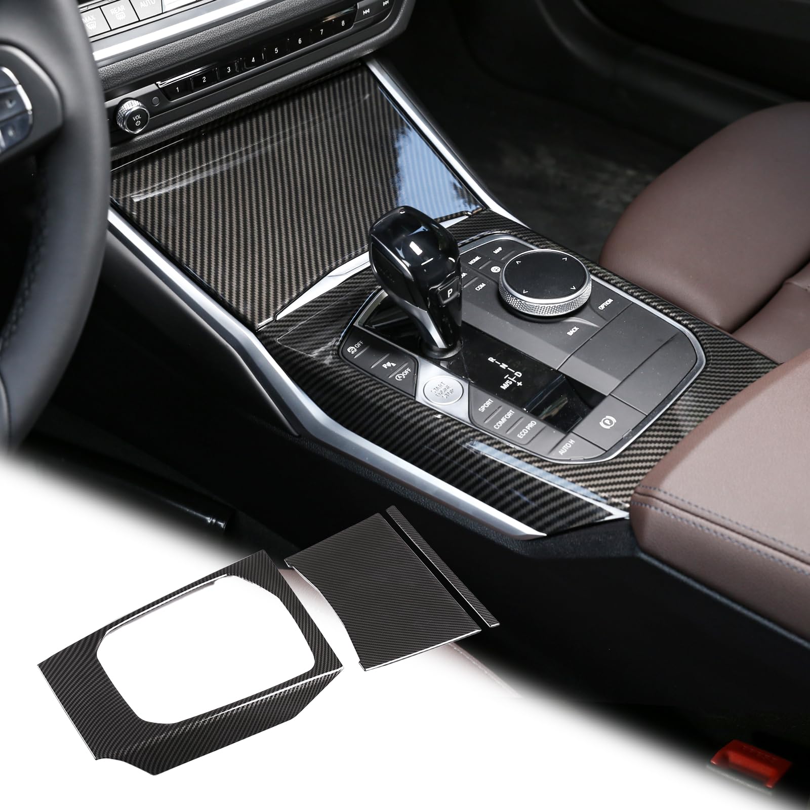 TINKI BMW 3 Series center console cover enhances interior protection.