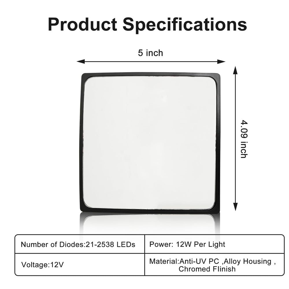 TINWID1919 chrome hood mirror compatible with Prostar, Workstar, and Transtar