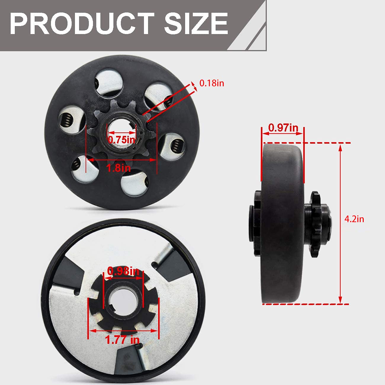 TIOIT COEME clutch kit showing included chain for replacement kits