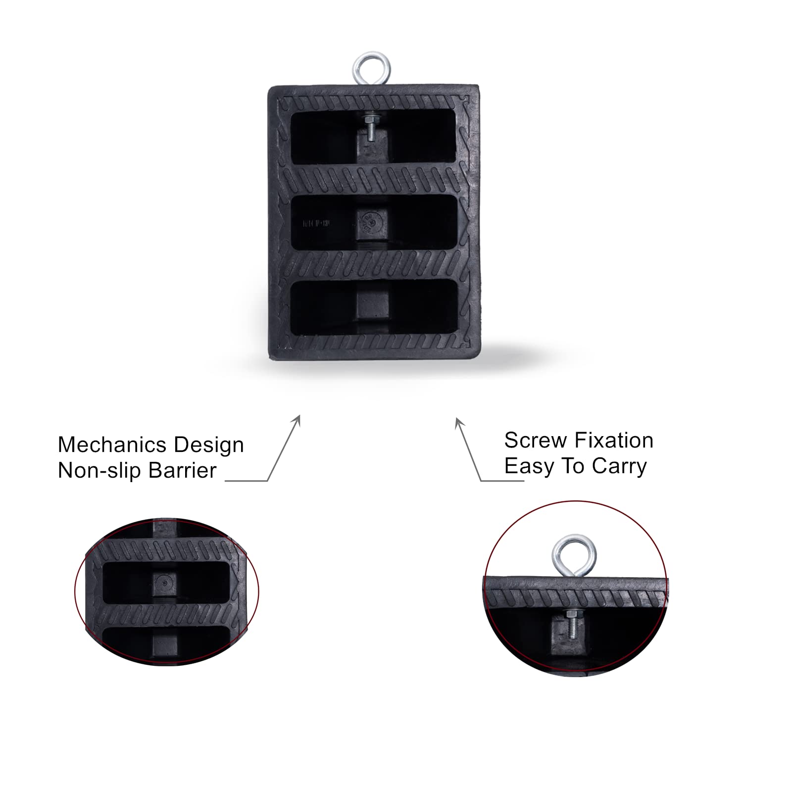 Tiousmoky trapezoid bottom grip for stable parking on slopes