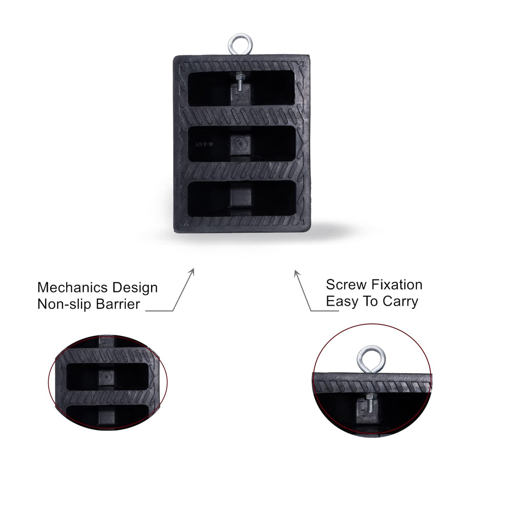Tiousmoky trapezoid bottom grip for stable parking on slopes