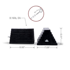 Tiousmoky wheel chocks universal size fit diverse trailer tires