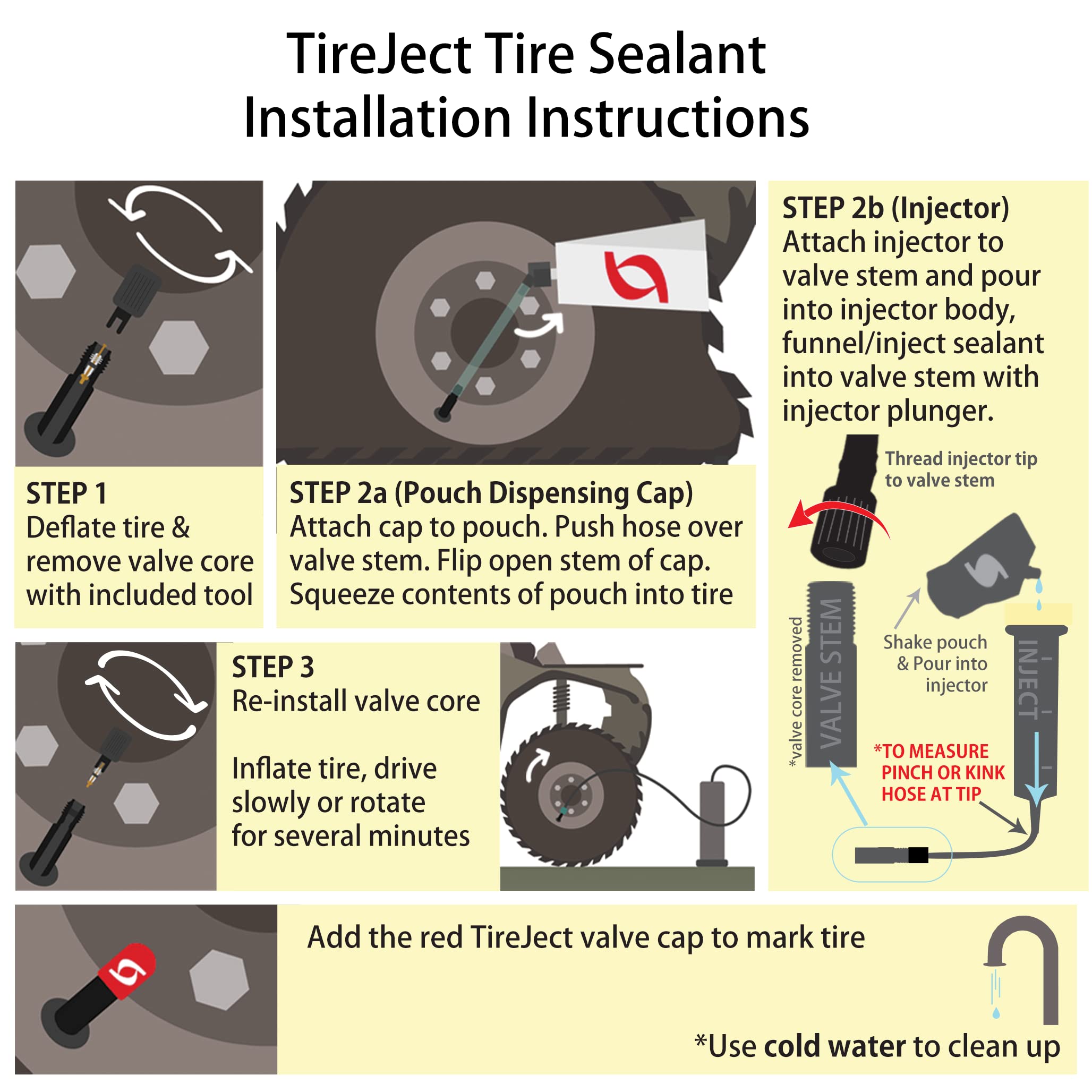 TireJect application easy-use-instruction demonstrates straightforward setup.