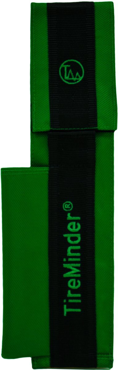 TireMinder digital gauge with 45-degree head for easy reads in tight spaces.