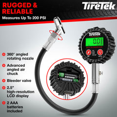 TireTek 5mm chuck tip seals tightly to minimize leakage.