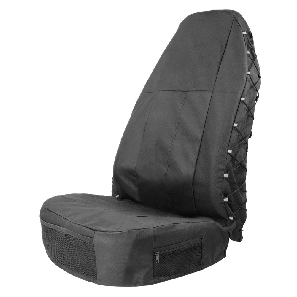 TIROL front seat covers waterproof bucket seat front view protects against spills and dirt.
