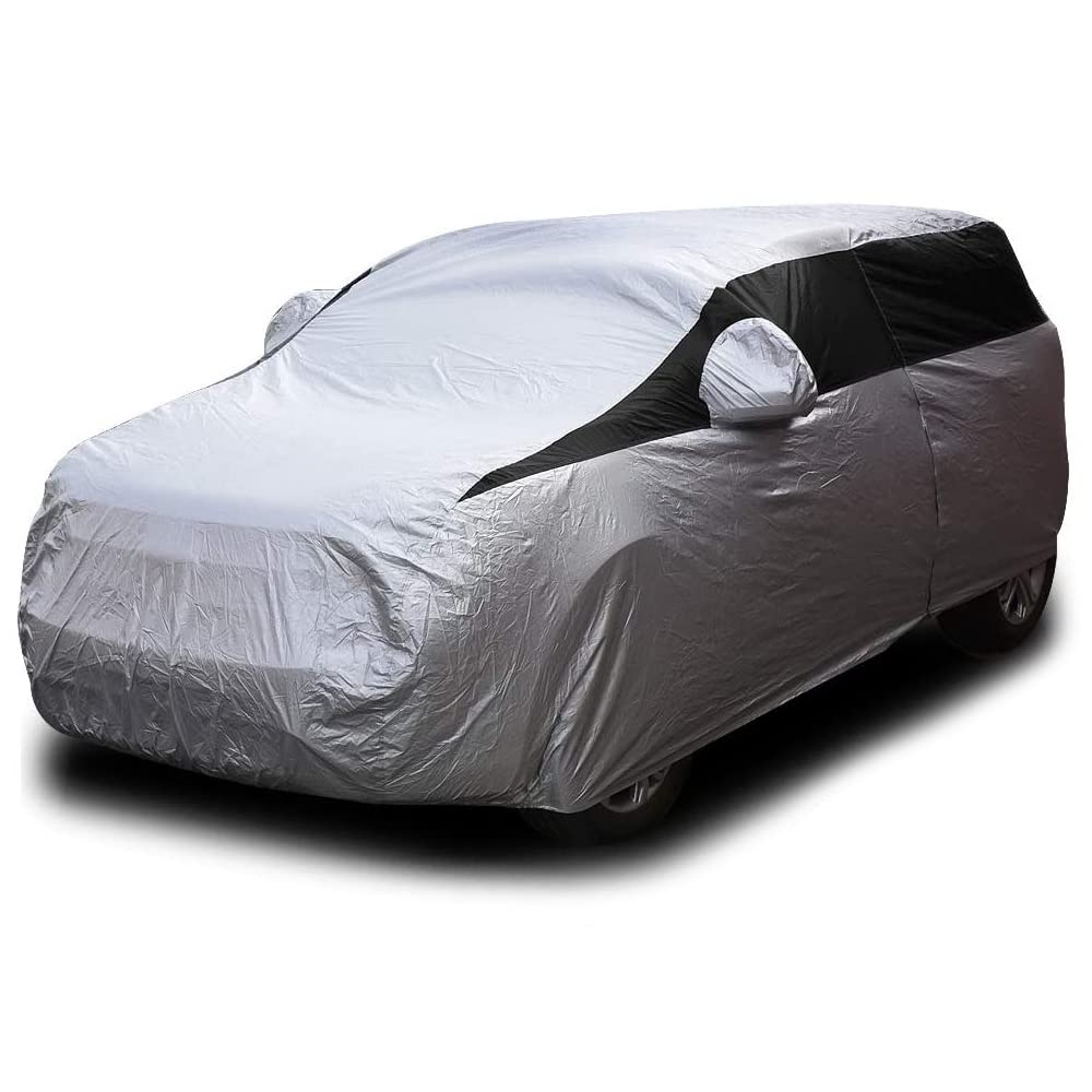 Titan 210T car cover on a compact SUV protects from rain and sun.