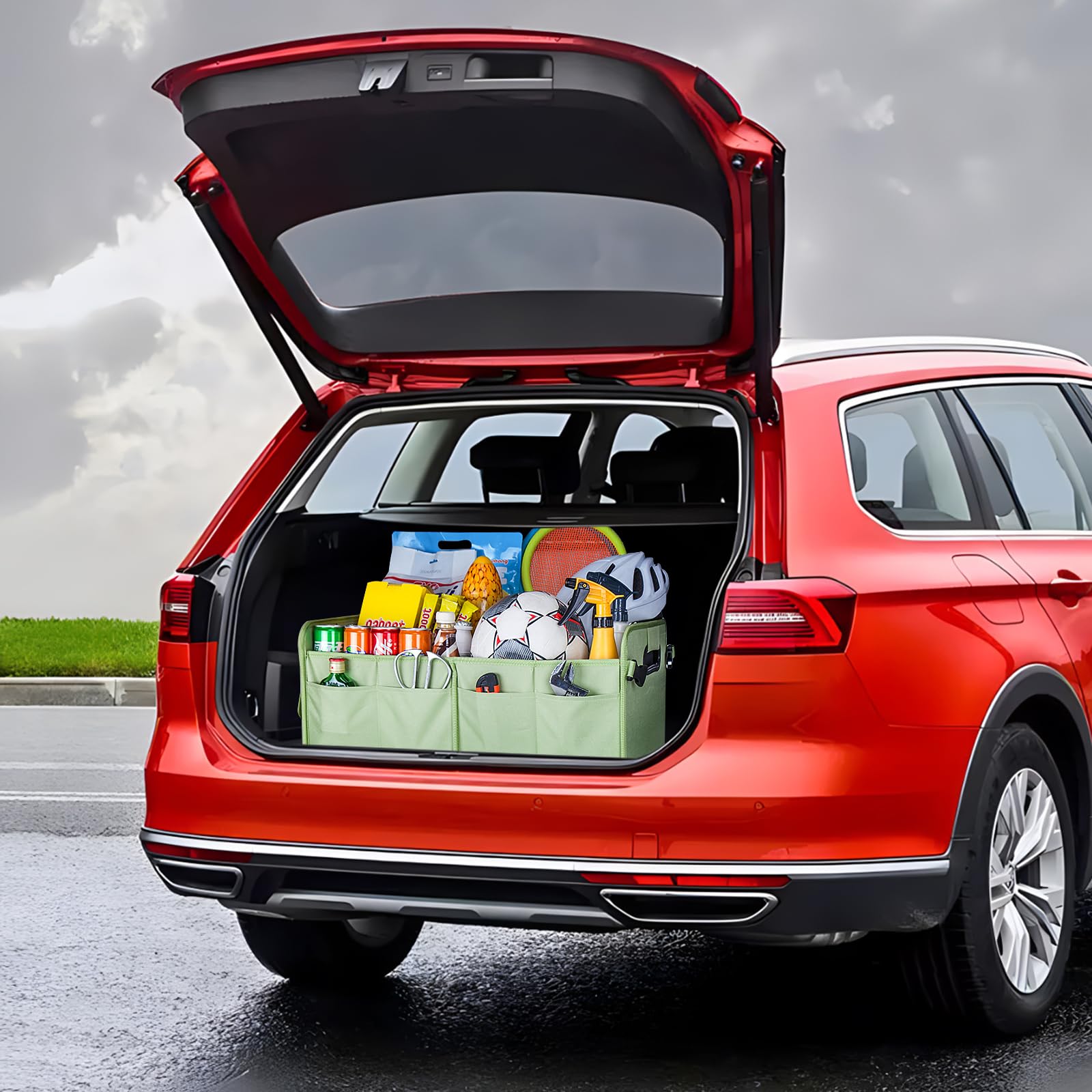 titiyiof trunk organizer anti-slip base keeps items stable during travel
