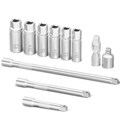 TIWINTUL spark plug socket 14mm with magnetic grip eases removal in tight engines.