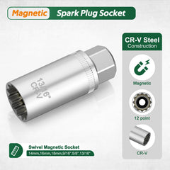 TIWINTUL spark plug socket 18mm for efficient, secure plugs in daily cars.
