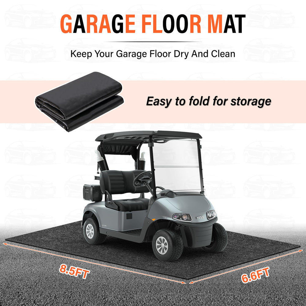 TIXANF oil absorbent garage mat soaking up motor oil quickly.