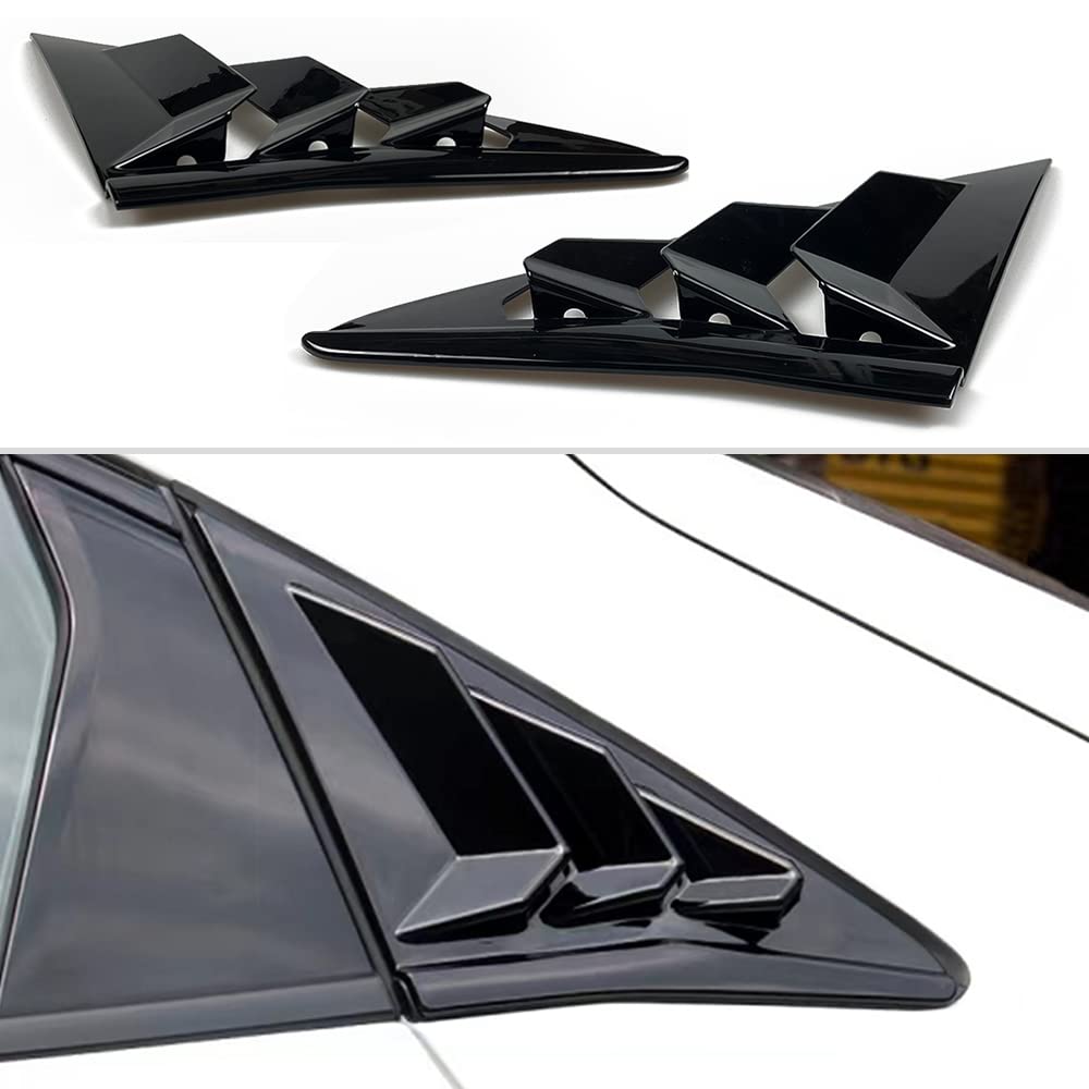 TKREENO rear side window louvers on Honda Civic Hatchback add sleek luxury and customization.