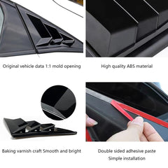 TKREENO Honda Civic hatchback rear window louvers boost premium appearance with easy install.