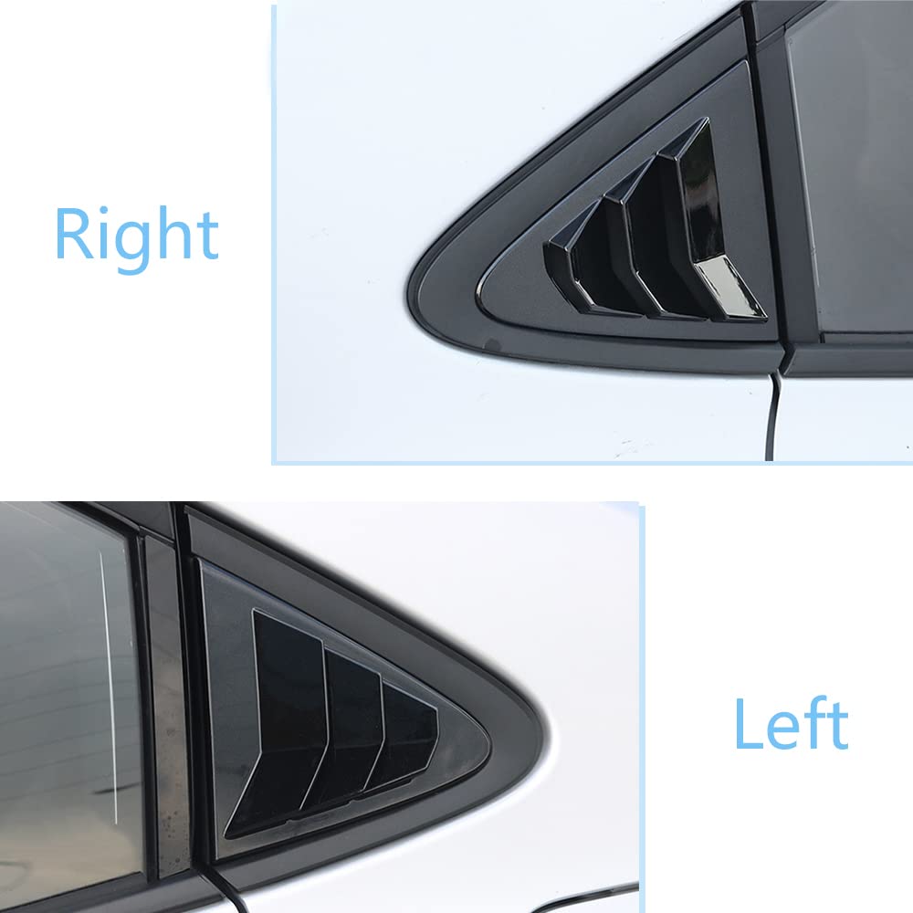 TKREENO bright black louvers for Toyota Corolla improve curb appeal and individuality