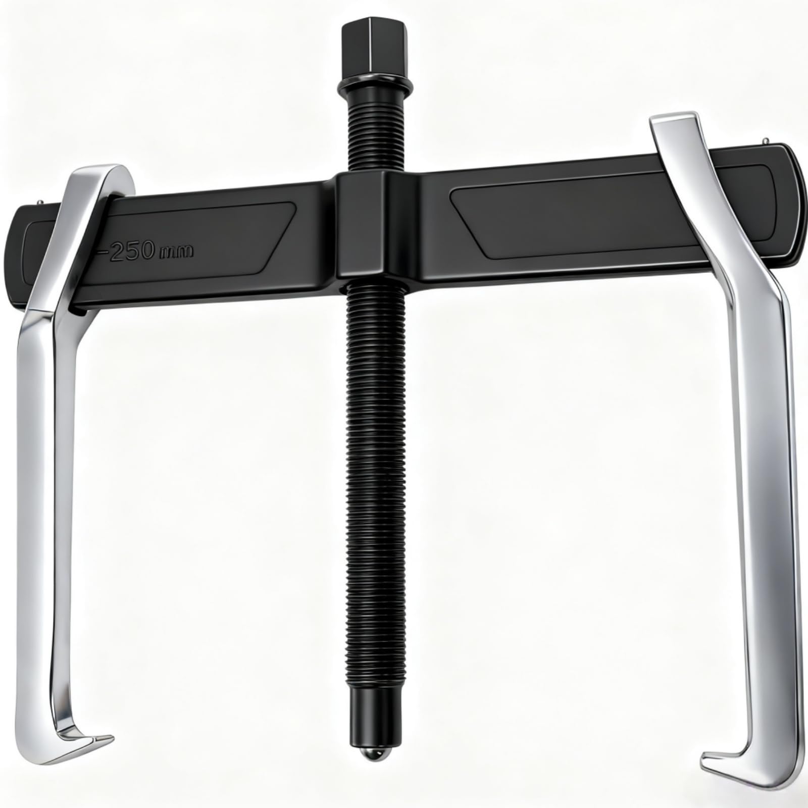 Tlence 2-Jaw Gear Puller front view ready for precise bearing removal on a flywheel