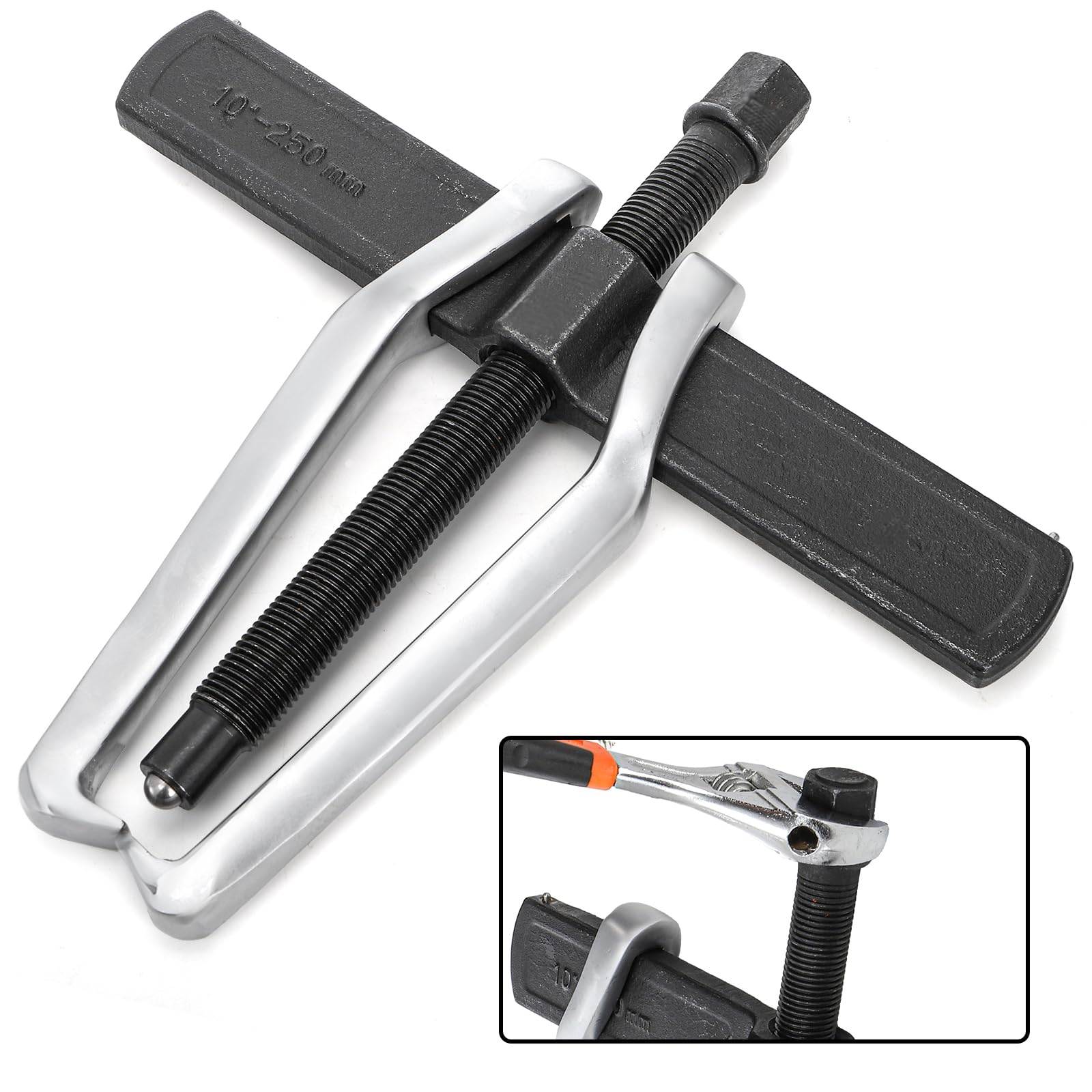 Tlence beam with anti-falling pin during a pulling task