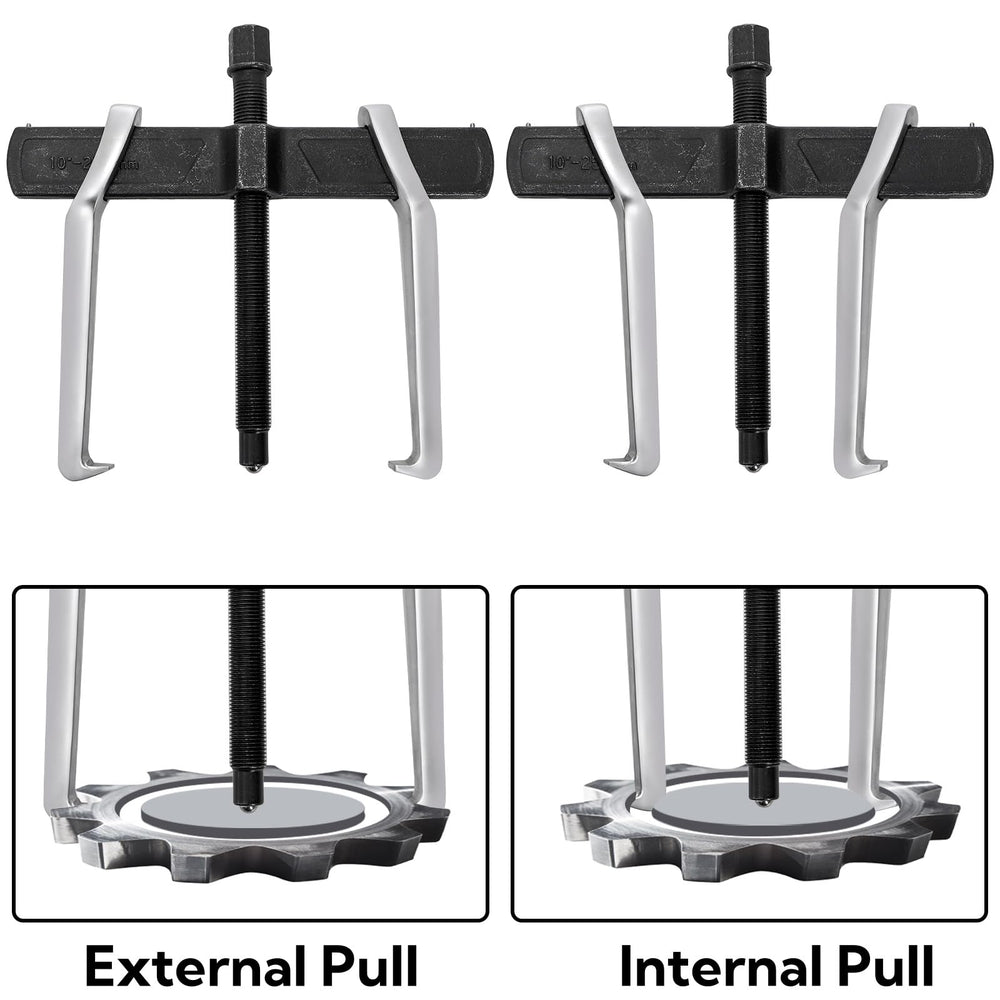 Tlence bearing removal tool in use on a flywheel for safe extraction