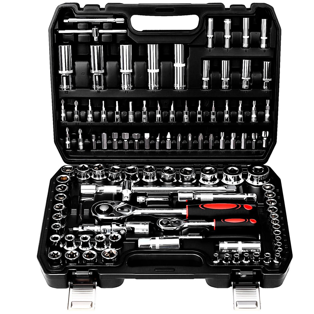 TLGREEN 108 Pcs socket tool kit in case for quick access and neat organization