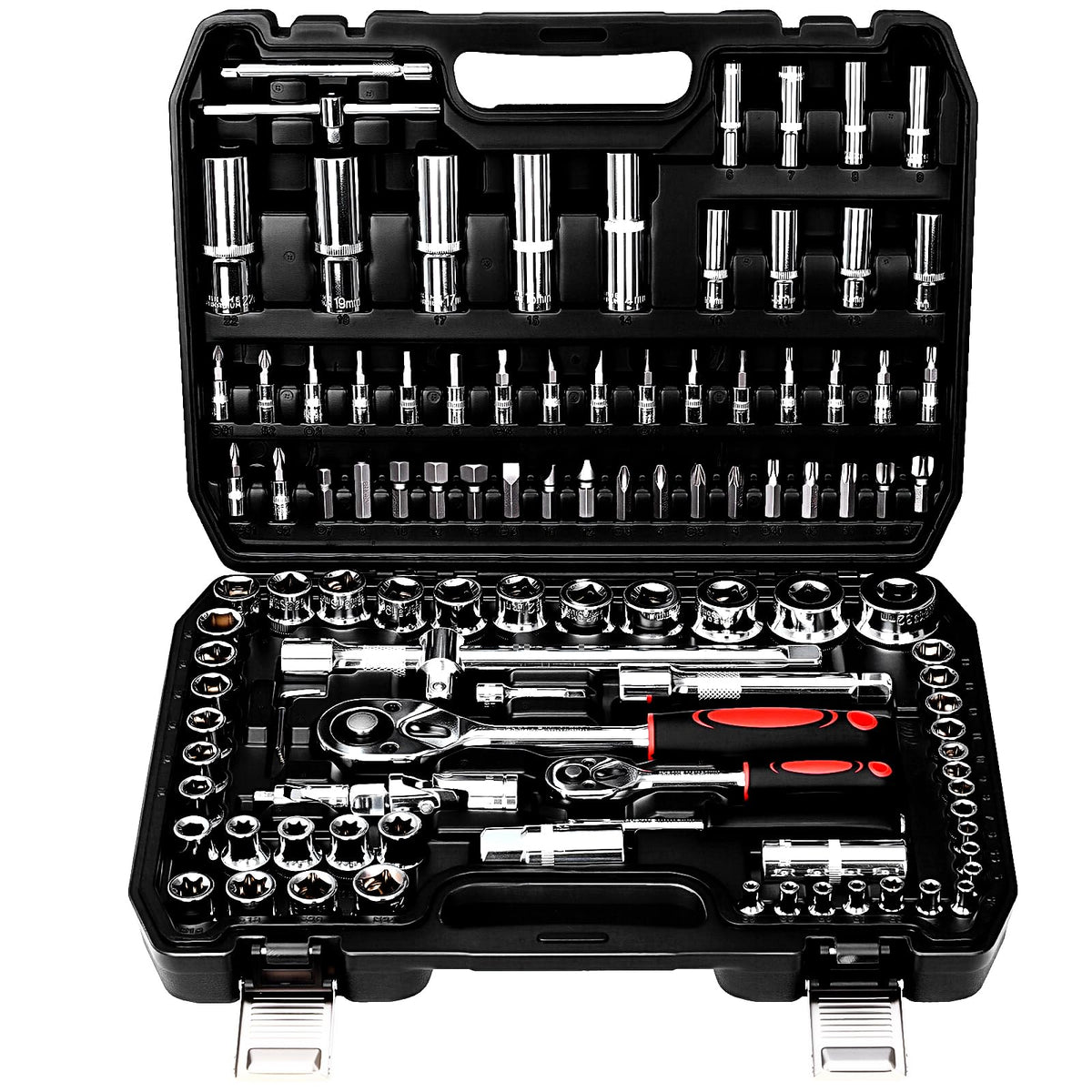 TLGREEN 108 Pcs socket tool kit in case for quick access and neat organization