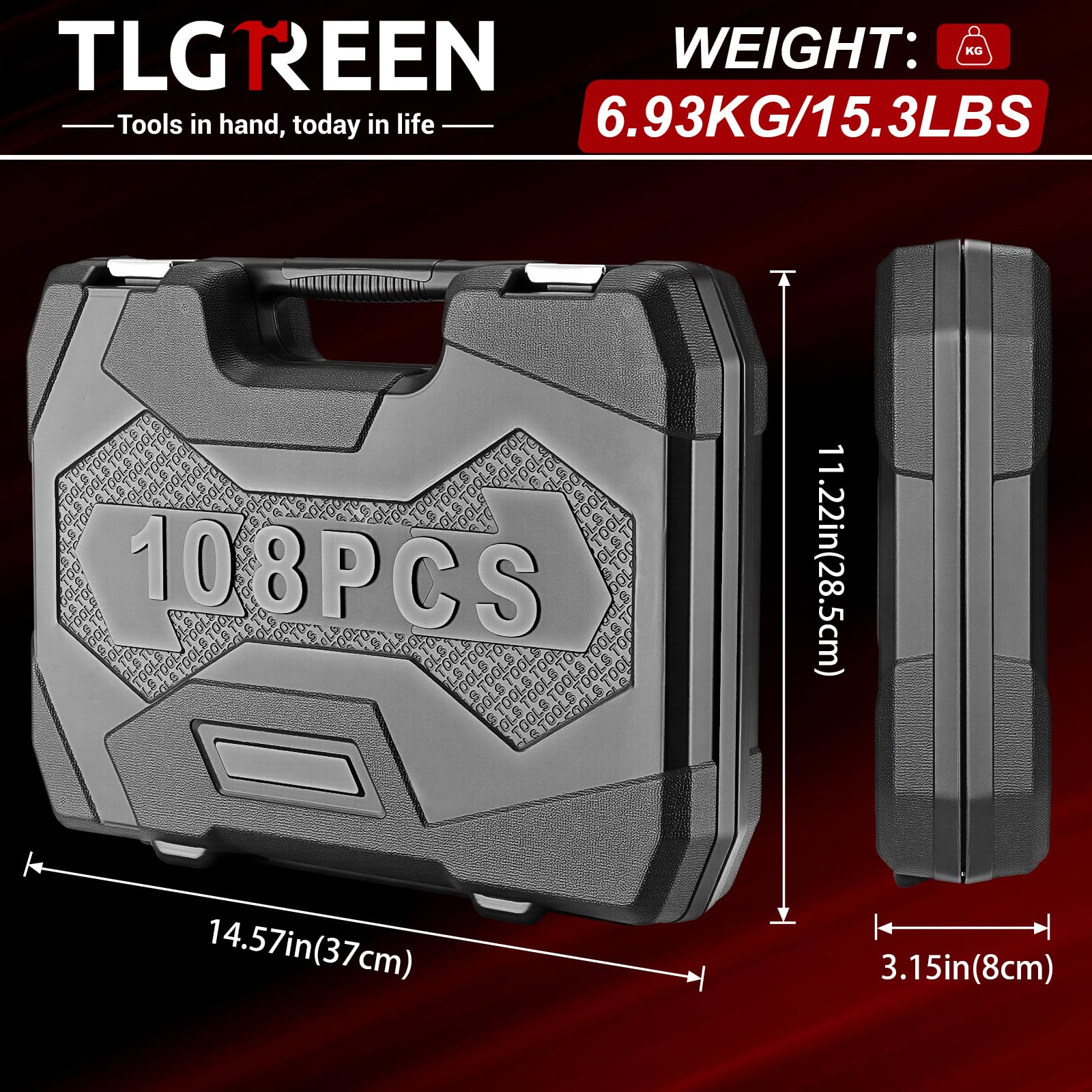 TLGREEN dual-drive system enables 3/8-inch and 1/4-inch drive versatility