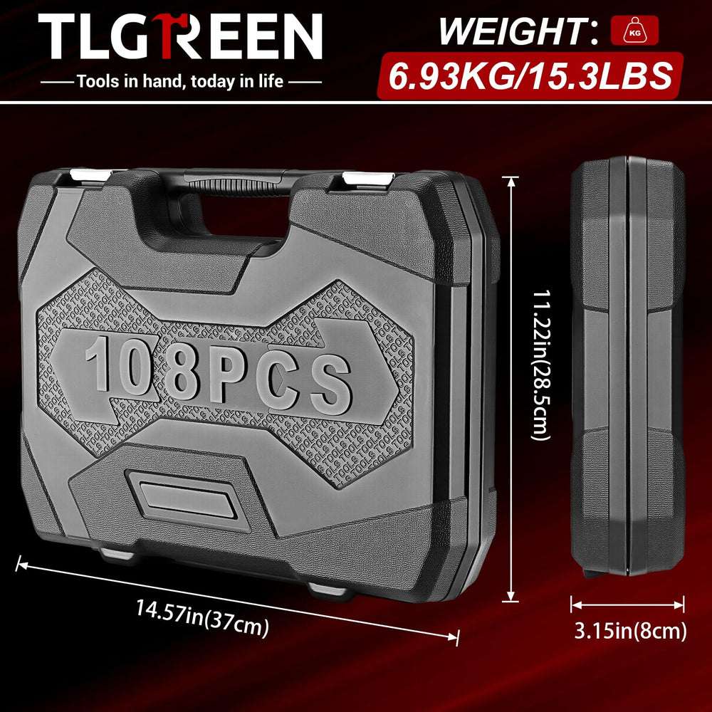 TLGREEN dual-drive system enables 3/8-inch and 1/4-inch drive versatility