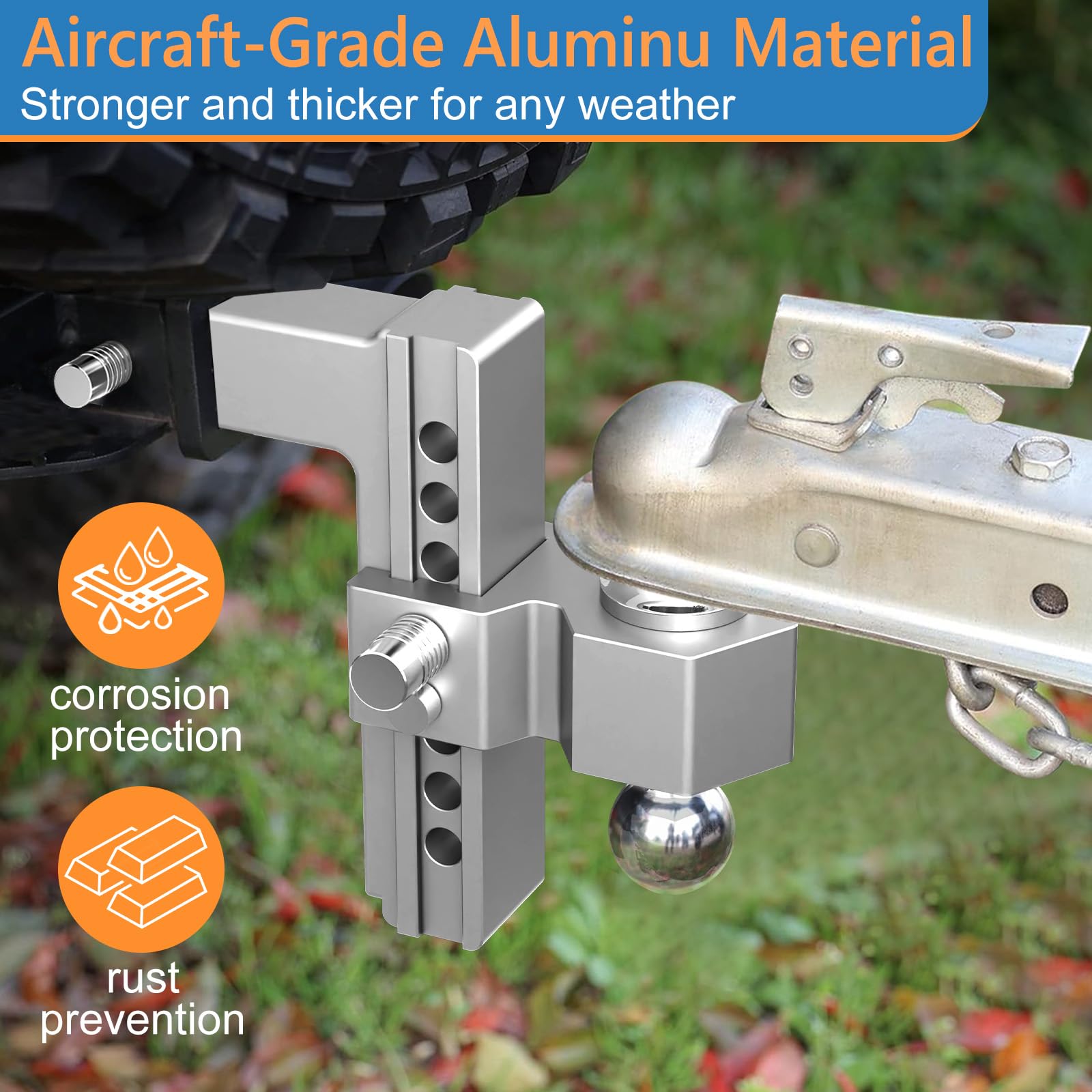 Tlvuvmo anti-theft pin locks secure the hitch and accessories