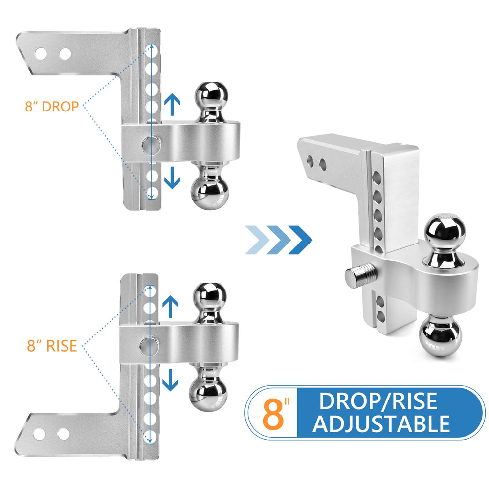 Tlvuvmo dual-ball head tow hitch for quick, secure connections