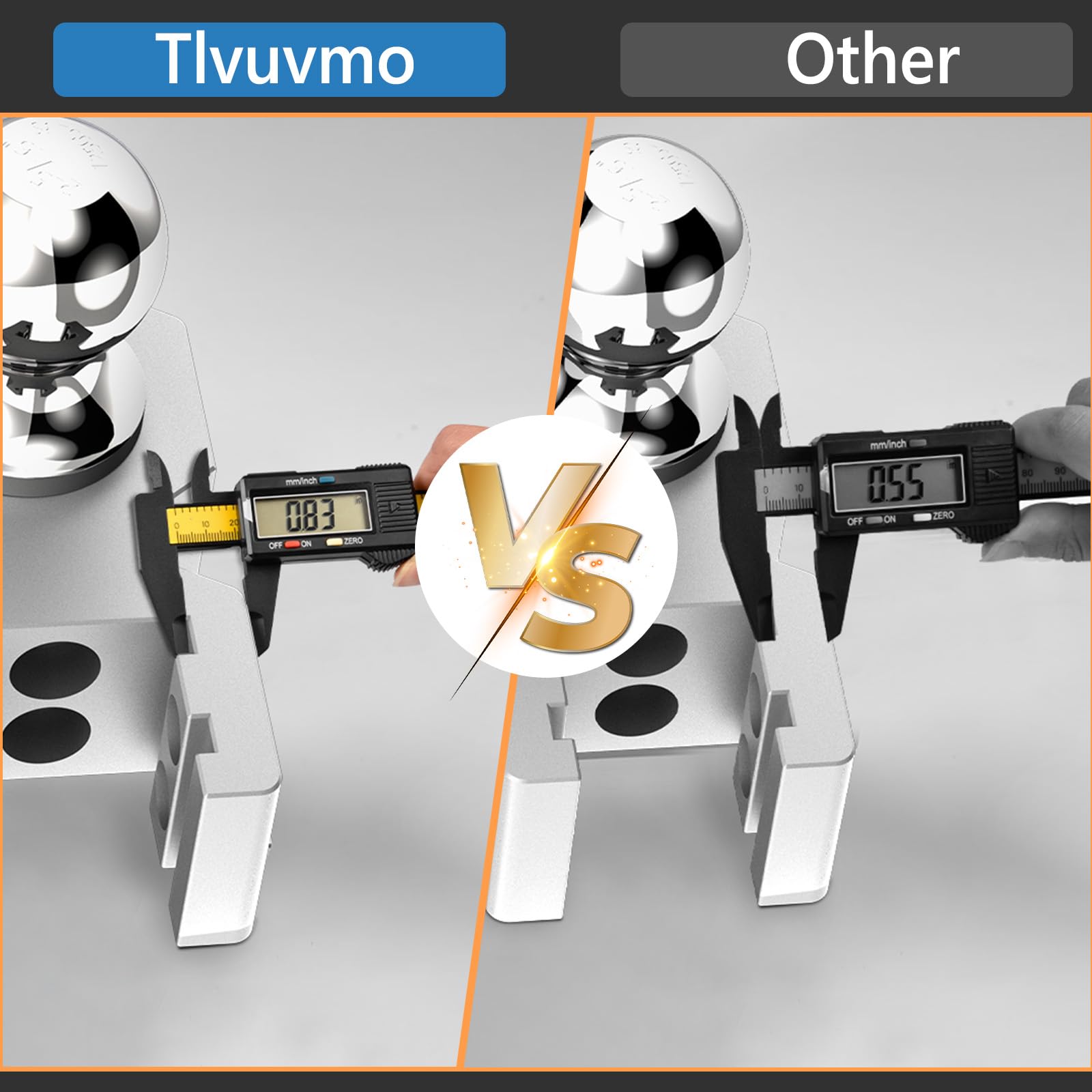 Tlvuvmo 12,500 lbs GTW chrome-steel ball for heavy-duty towing