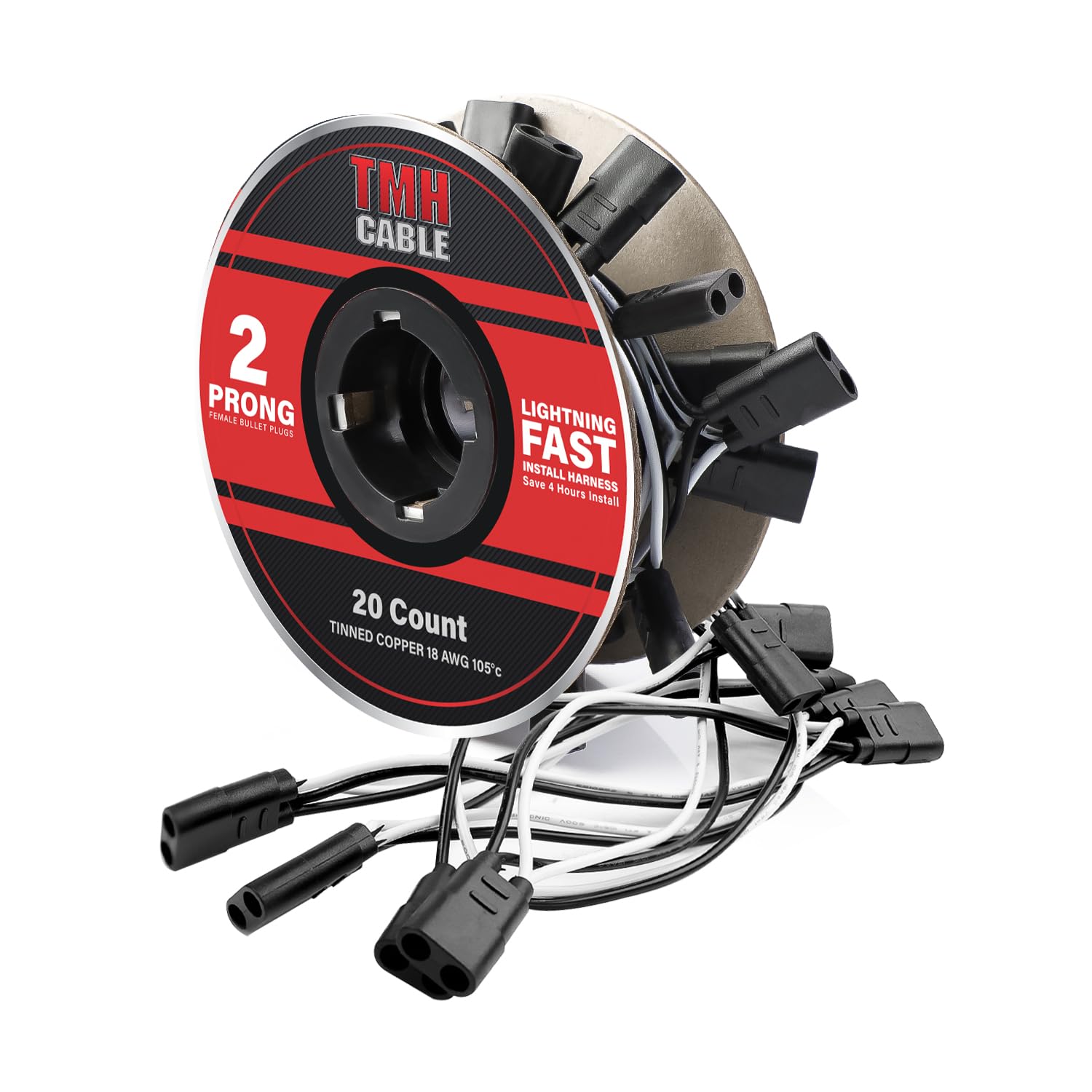 TMH 20-count harness with double female bullets for quick LED installs