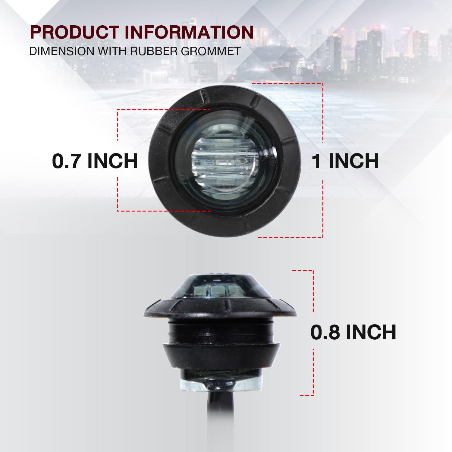 TMH smoked lens close up showing waterproof and shock proof construction