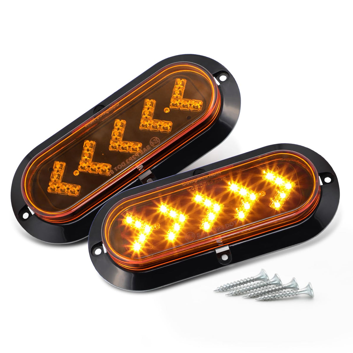 TMH 6in oval amber LED light for clear truck signaling