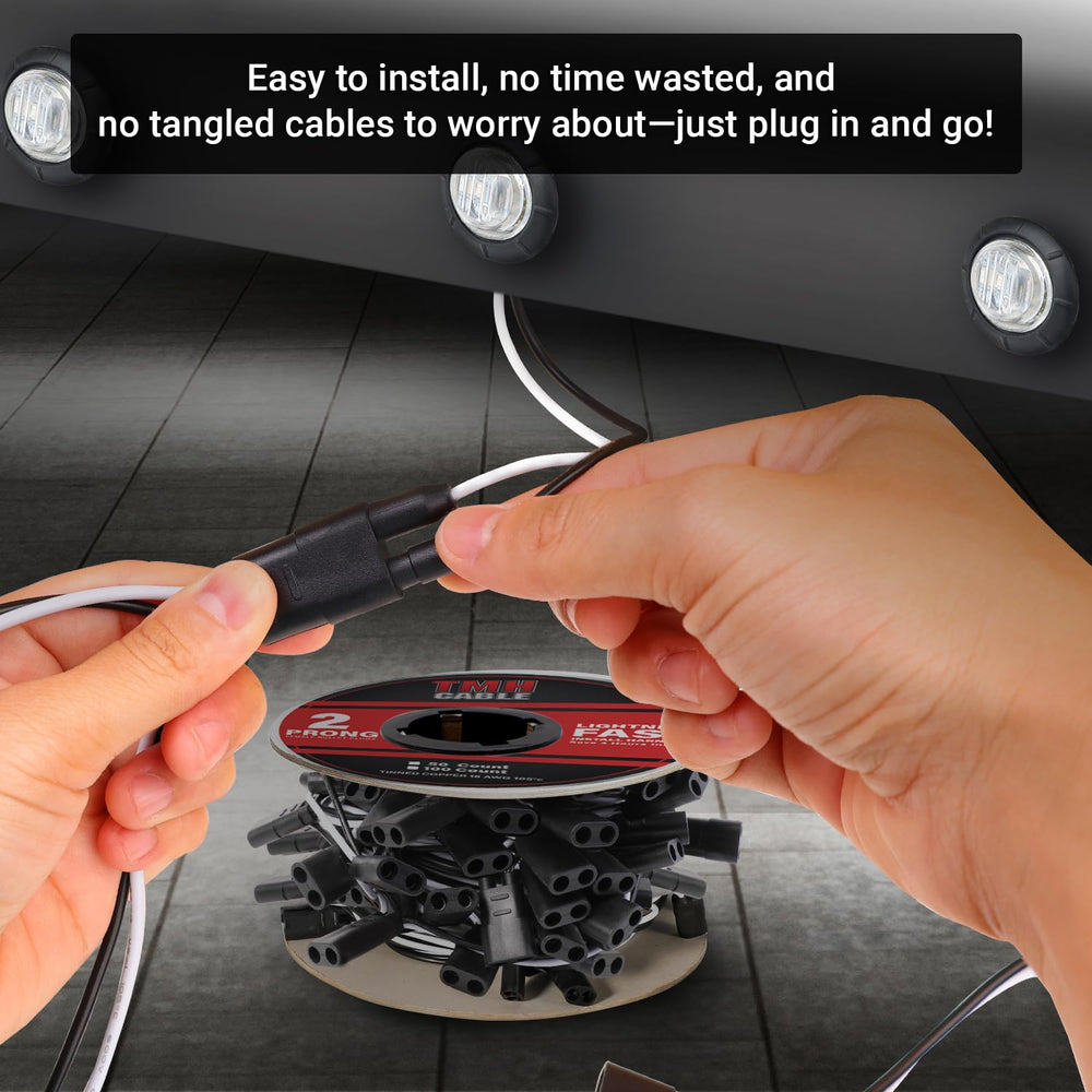 TMH easy-install wiring for LED marker lights on vehicles