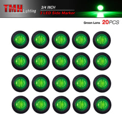TMH green LED marker light with grommets for easy installation.