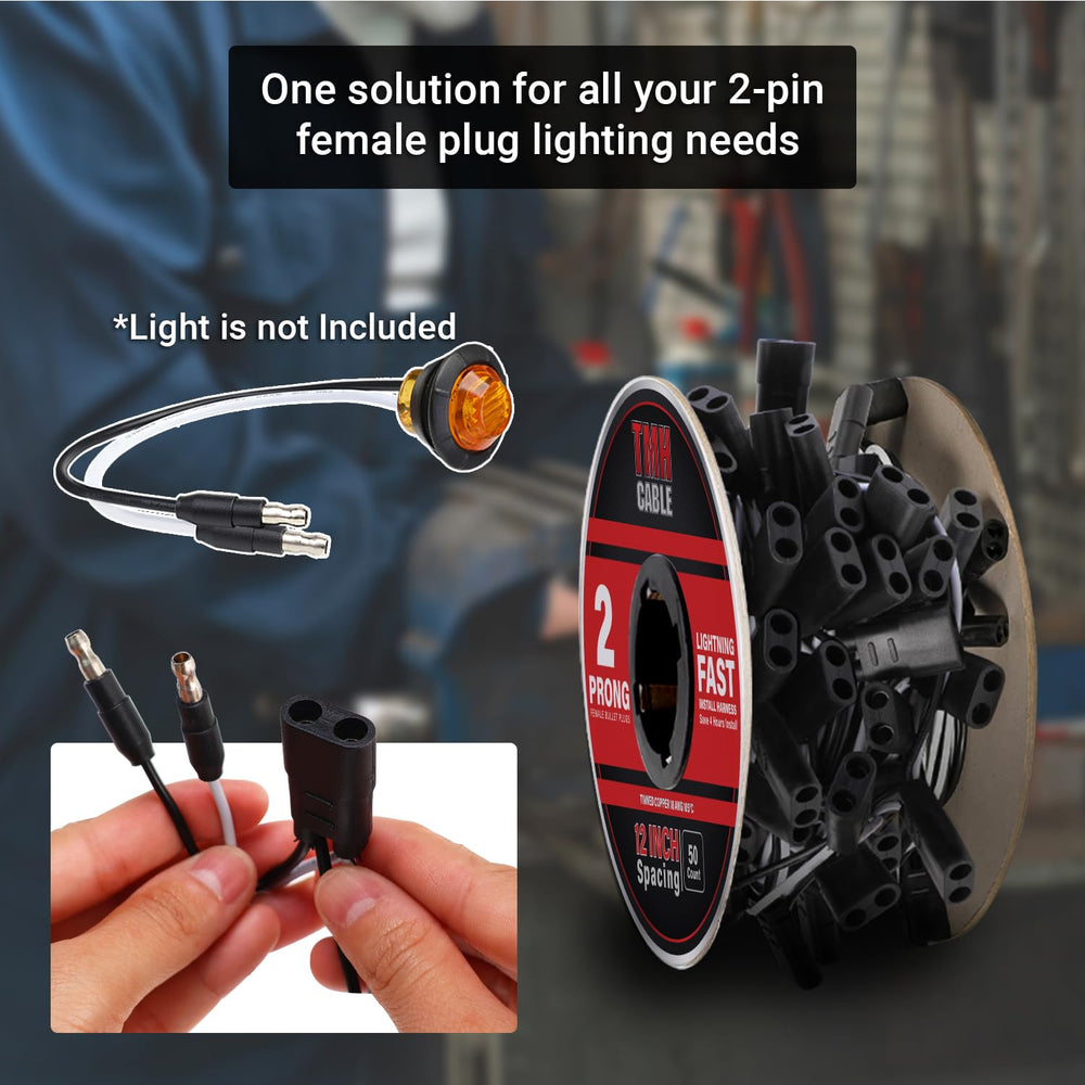 TMH LED marker light installation using organized harnesses for tidy layouts