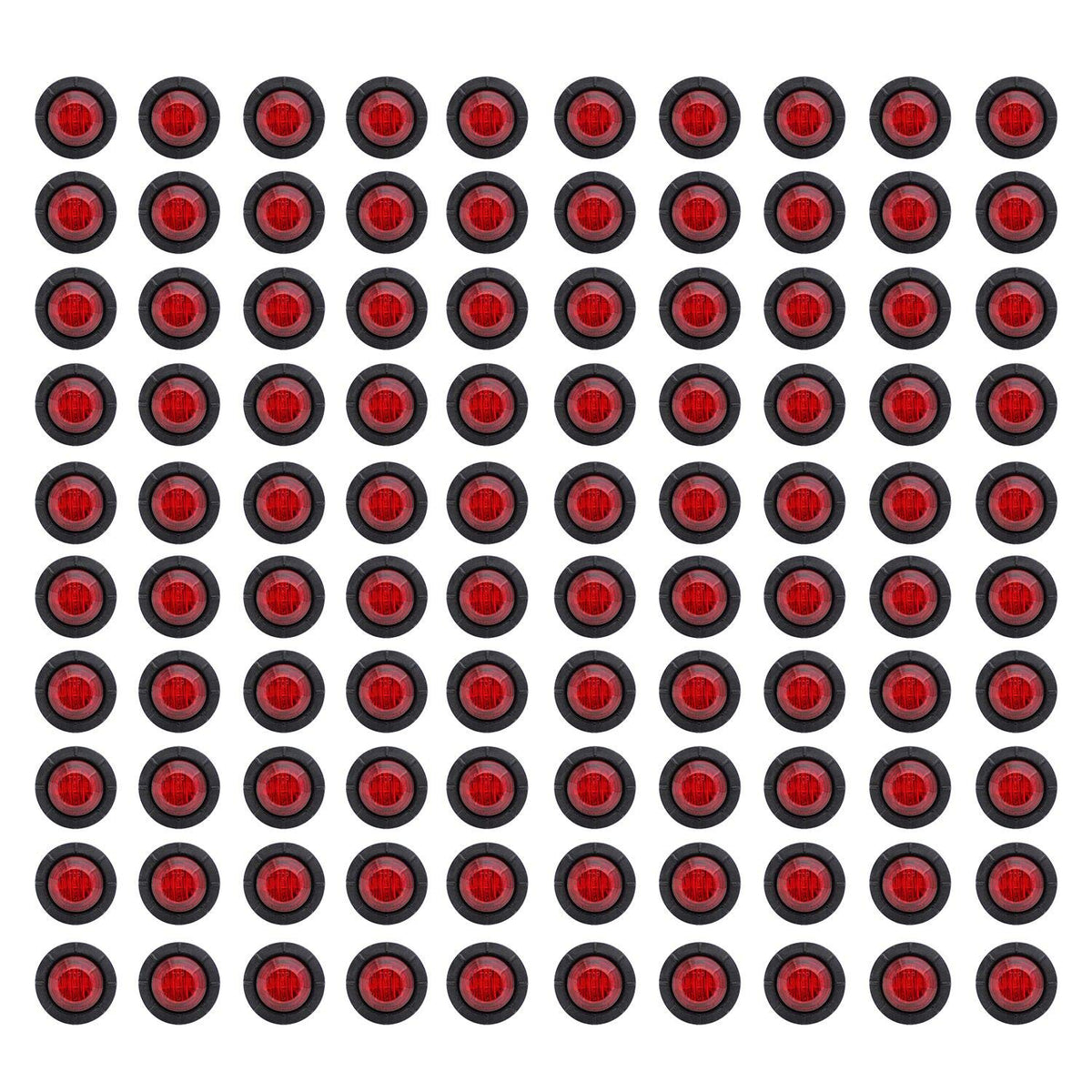 TMH 3/4-inch red LED marker light front view enhances trailer visibility.