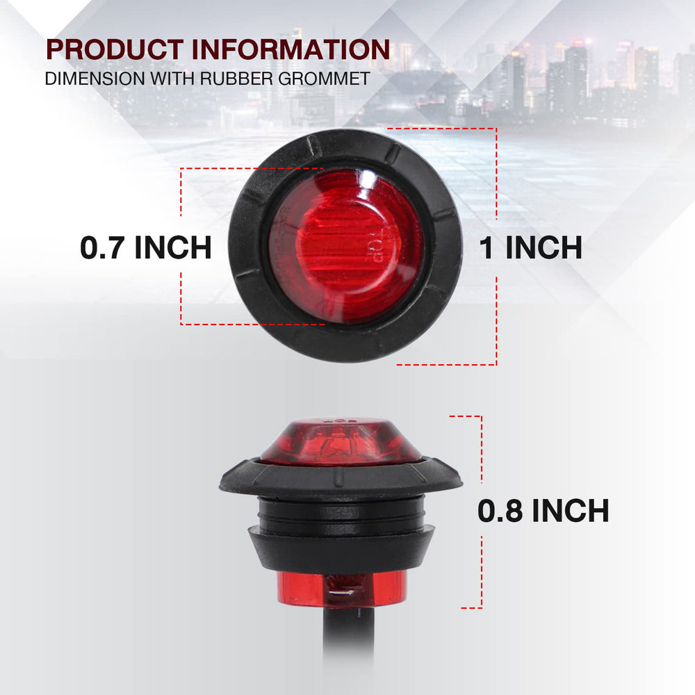TMH 3/4-inch red LED marker light for trucks improves highway safety.