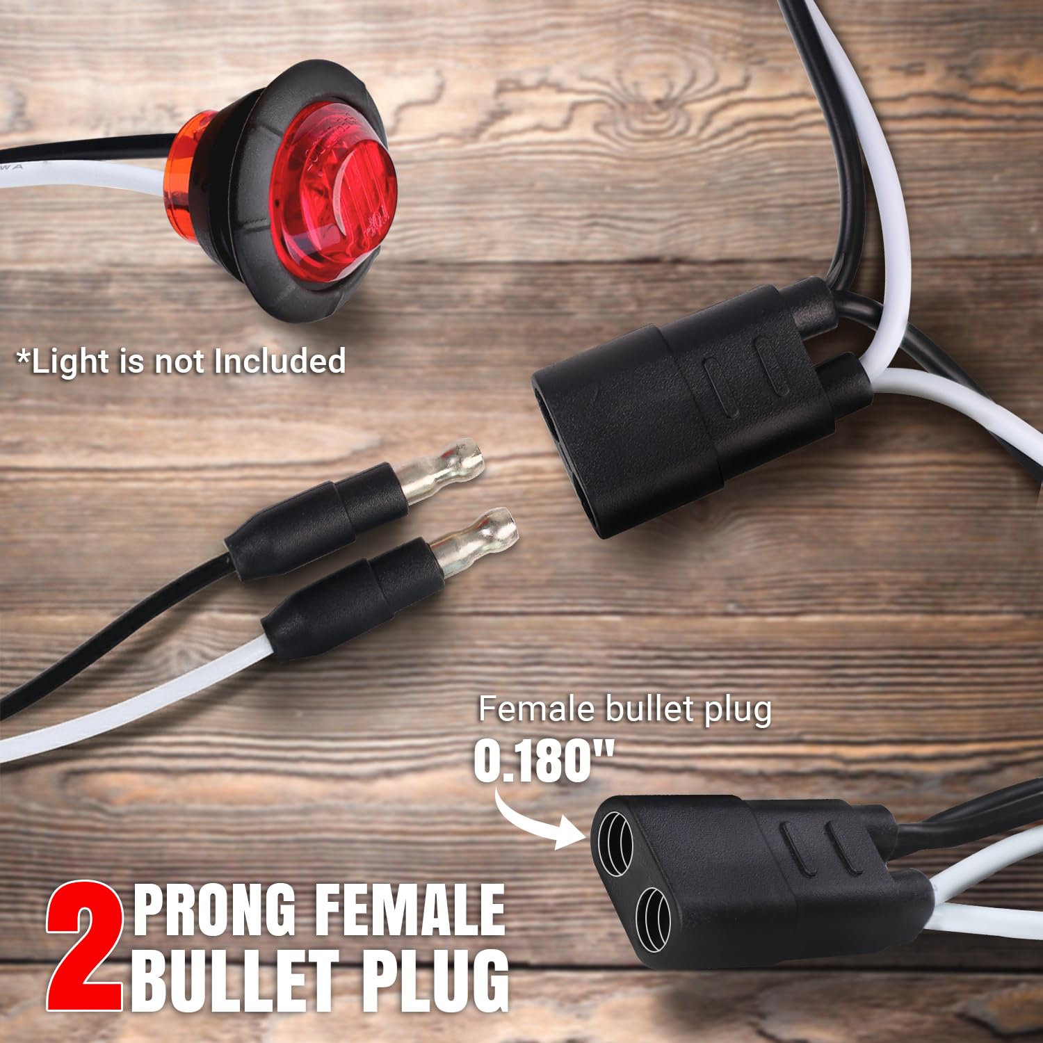 TMH waterproof over molded plug housing protects exterior lighting connections