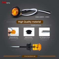 TMH waterproof round marker light demonstrates rugged performance in all weather conditions.