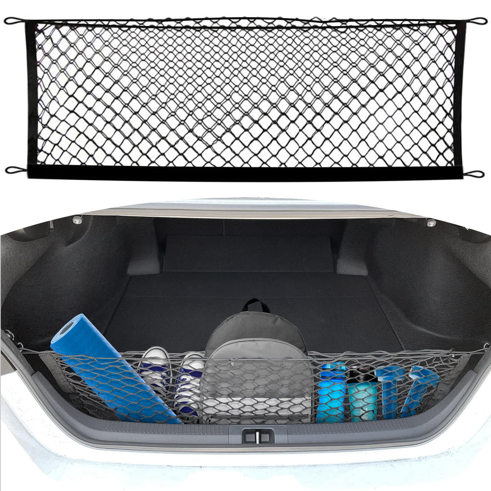 TN TrunkNets Camry trunk net installed keeps items secure during city drives.
