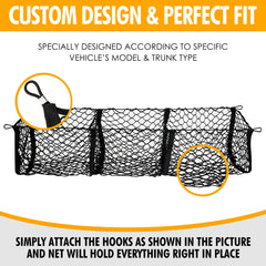 TN TrunkNets close-up reveals durable elastic straps for lasting use