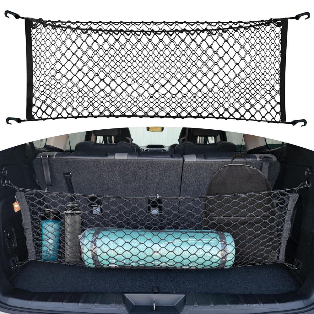 TN TrunkNets envelope-floor elastic trunk mesh cargo net keeping gear organized in Subaru Ascent
