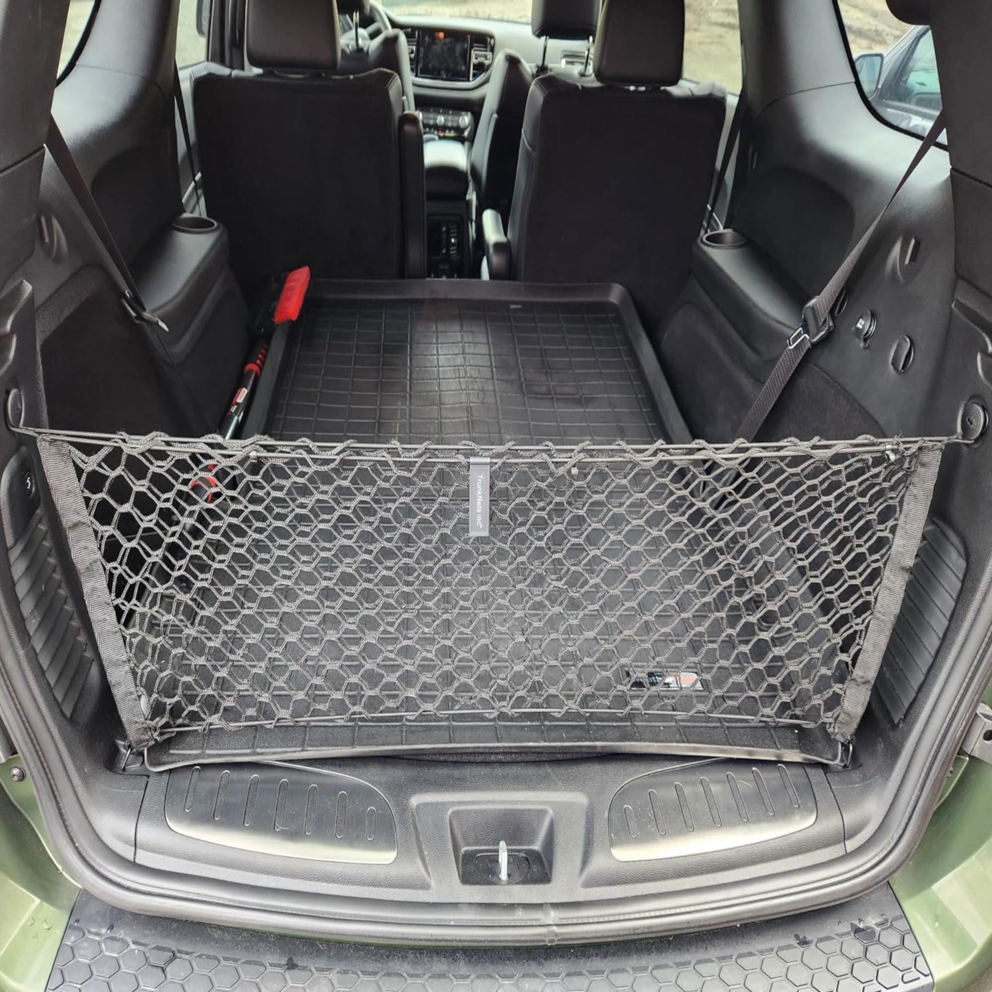 TN TrunkNets envelope-style mesh cargo net for Dodge Durango keeps items secure during trips