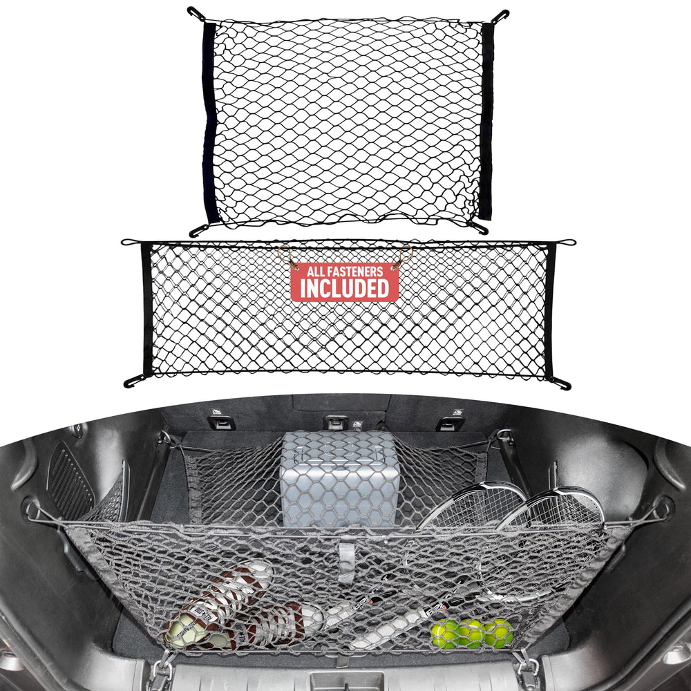 TN TrunkNets envelope-style net installed in Jeep Patriot keeps groceries from shifting