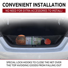 TN TrunkNets easy-install trunk net in Camry simplifies cargo organization