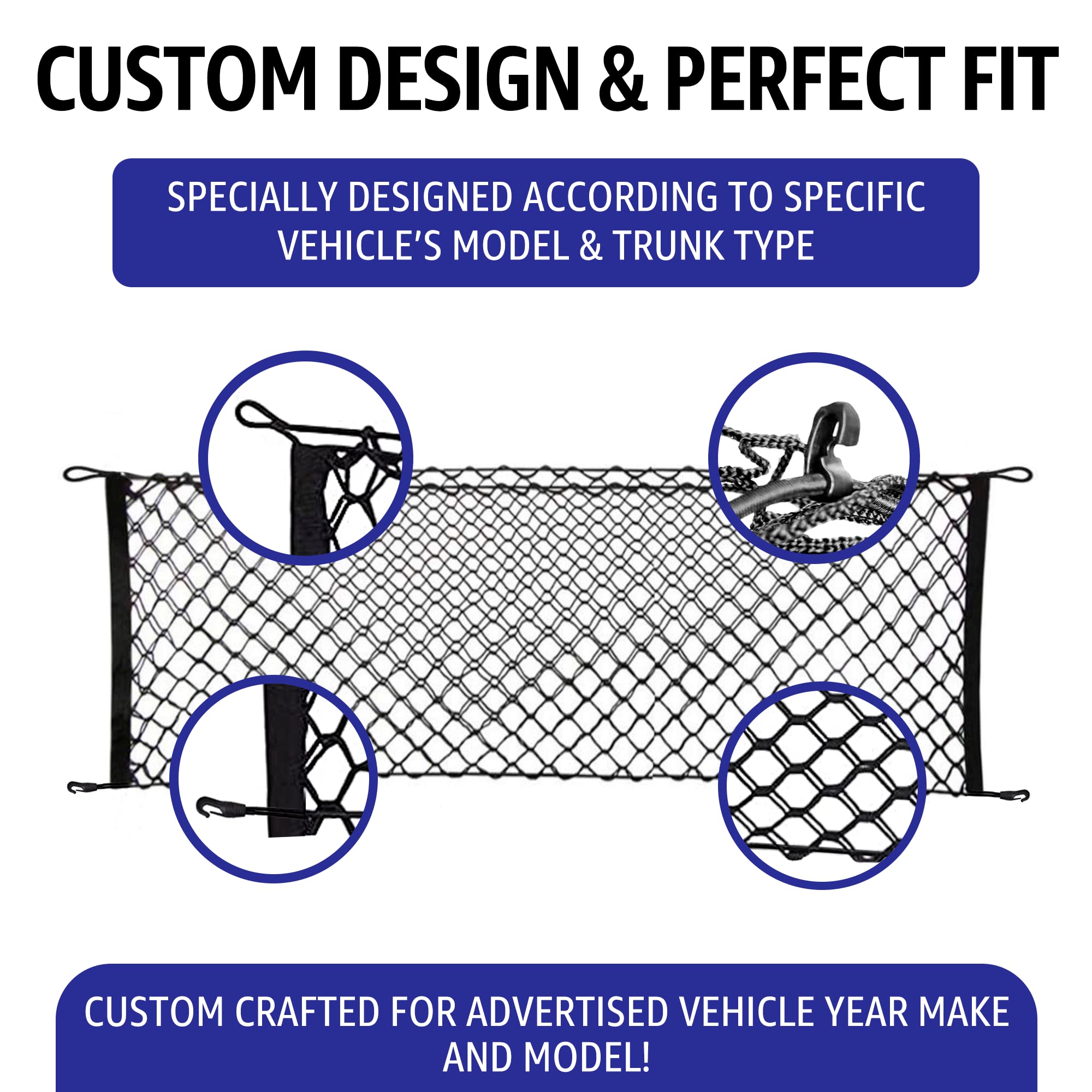 TN TrunkNets premium non-toxic polypropylene cargo net for durable SUV organization