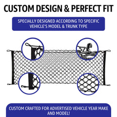 TN TrunkNets premium non-toxic polypropylene cargo net for durable SUV organization
