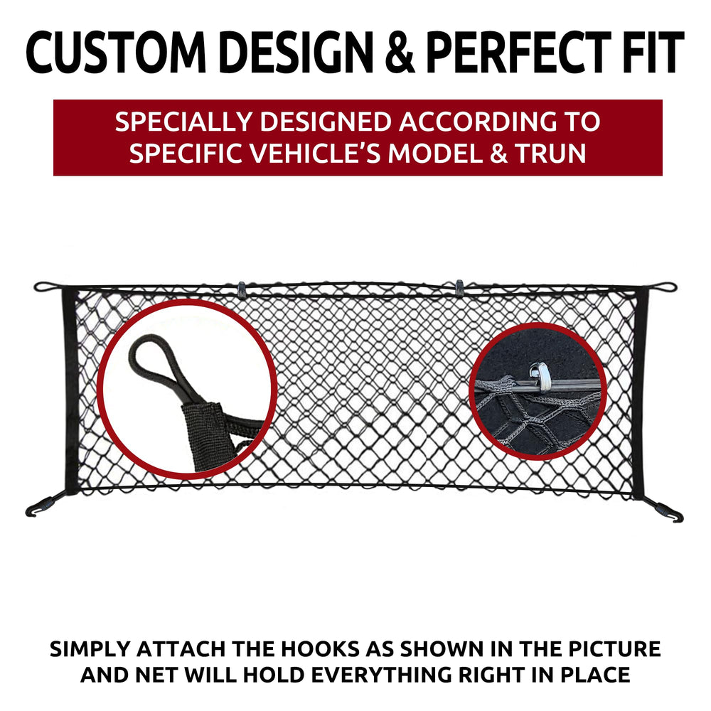 TN TrunkNets premium polypropylene fabric demonstrates durable, long-lasting trunk protection.