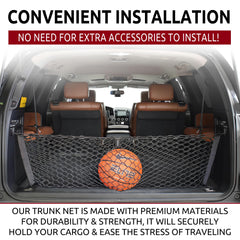 TN TrunkNets premium trunk organizer in a Sequoia trunk