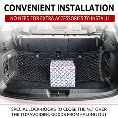 TN TrunkNets trunk net installation using upside-down hooks for quick setup