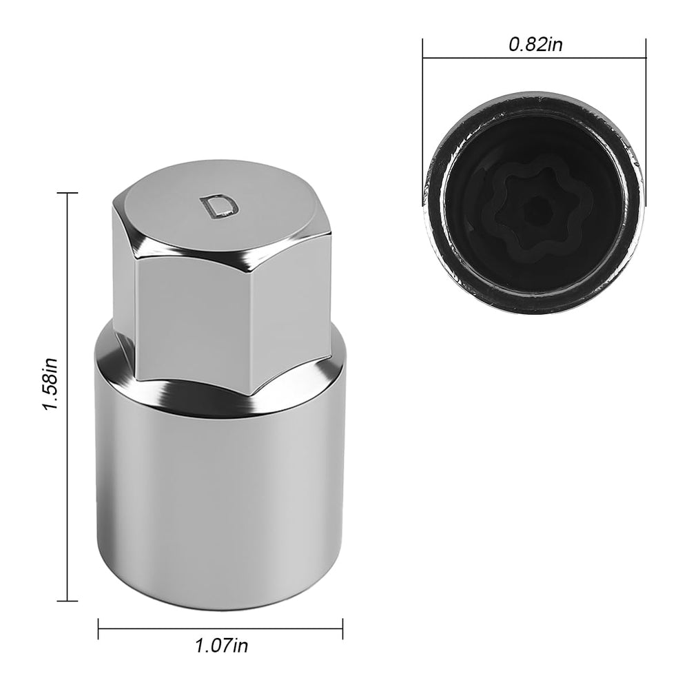 TNAIYH anti-theft wheel nut socket closeup showing chrome steel durability